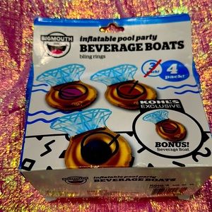 Inflatable pool party beverage boat bling ring bachlorette party decoration new